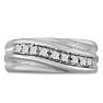 Men's 1/10ct Diamond Ring In 14K White Gold Image-1
