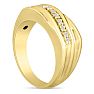 Men's 1/10ct Diamond Ring In 14K Yellow Gold Image-6