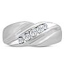 Men's 1/3ct Diamond Ring In 10K White Gold Image-1