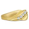 Men's 1/3ct Diamond Ring In 10K Yellow Gold Image-2
