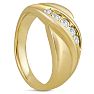 Men's 1/3ct Diamond Ring In 14K Yellow Gold Image-6