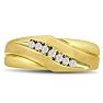 Men's 1/10ct Diamond Ring In 10K Yellow Gold Image-1