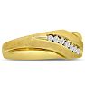 Men's 1/10ct Diamond Ring In 10K Yellow Gold Image-2