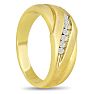 Men's 1/10ct Diamond Ring In 10K Yellow Gold Image-6