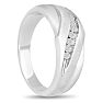 Men's 1/10ct Diamond Ring In 14K White Gold Image-6