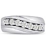 Men's 1ct Diamond Ring In 10K White Gold Image-1