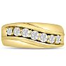 Men's 1ct Diamond Ring In 10K Yellow Gold Image-1