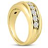 Men's 1ct Diamond Ring In 10K Yellow Gold Image-6