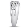 Men's 1ct Diamond Ring In 14K White Gold Image-5