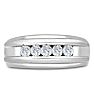 Men's 1/2ct Diamond Ring In 10K White Gold Image-1