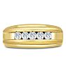 Men's 1/2ct Diamond Ring In 10K Yellow Gold Image-1