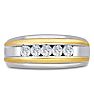 Men's 1/2ct Diamond Ring In 14K Two-Tone Gold Image-1