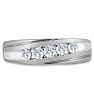 Men's 1/2ct Diamond Ring In 10K White Gold Image-1