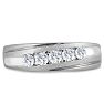 Men's 1/2ct Diamond Ring In 14K White Gold Image-1