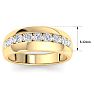Men's 1ct Diamond Ring In 10K Yellow Gold Image-5