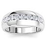 Men's 1ct Diamond Ring In 14K White Gold Image-1