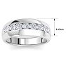 Men's 1ct Diamond Ring In 14K White Gold Image-5