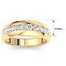 Men's 1ct Diamond Ring In 10K Yellow Gold Image-5