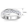 Men's 1ct Diamond Ring In 14K White Gold Image-5