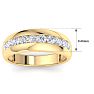 Men's 1ct Diamond Ring In 14K Yellow Gold Image-5