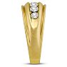 Men's 1ct Diamond Ring In 10K Yellow Gold Image-5