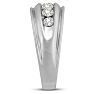 Men's 1ct Diamond Ring In 14K White Gold Image-5