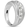 Men's 1ct Diamond Ring In 14K White Gold Image-6