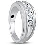 Men's 1/2ct Diamond Ring In 10K White Gold Image-6