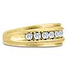 Men's 1/2ct Diamond Ring In 10K Yellow Gold Image-2