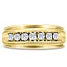 Men's 1/2ct Diamond Ring In 14K Yellow Gold Image-1