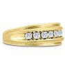 Men's 1/2ct Diamond Ring In 14K Yellow Gold Image-2