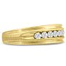Men's 1/4ct Diamond Ring In 10K Yellow Gold Image-2