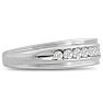 Men's 1/4ct Diamond Ring In 10K White Gold Image-2