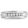 Men's 1/4ct Diamond Ring In 14K White Gold Image-1