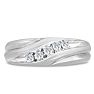 Men's 1/4ct Diamond Ring In 10K White Gold Image-1
