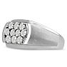 Men's 1ct Diamond Ring In 10K White Gold Image-2