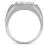 Men's 1ct Diamond Ring In 14K White Gold Image-4