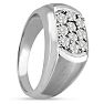 Men's 1ct Diamond Ring In 14K White Gold Image-6