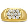 Men's 1ct Diamond Ring In 14K Yellow Gold Image-1