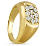 Men's 1ct Diamond Ring In 14K Yellow Gold Image-6