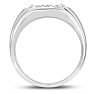 Men's 1/2ct Diamond Ring In 14K White Gold Image-4