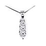 1/8ct Three Diamond Drop Necklace in White Gold
 Image-3
