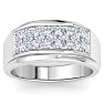 Men's 1ct Diamond Ring In 14K White Gold Image-1