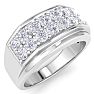 Men's 1ct Diamond Ring In 14K White Gold Image-2
