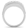 Men's 1ct Diamond Ring In 14K White Gold Image-3