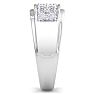 Men's 1ct Diamond Ring In 14K White Gold Image-4