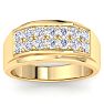 Men's 1ct Diamond Ring In 14K Yellow Gold Image-1