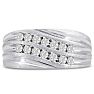 Men's 1/2ct Diamond Ring In 10K White Gold Image-1