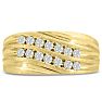 Men's 1/2ct Diamond Ring In 10K Yellow Gold Image-1