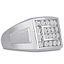 Men's 1ct Diamond Ring In 10K White Gold Image-2